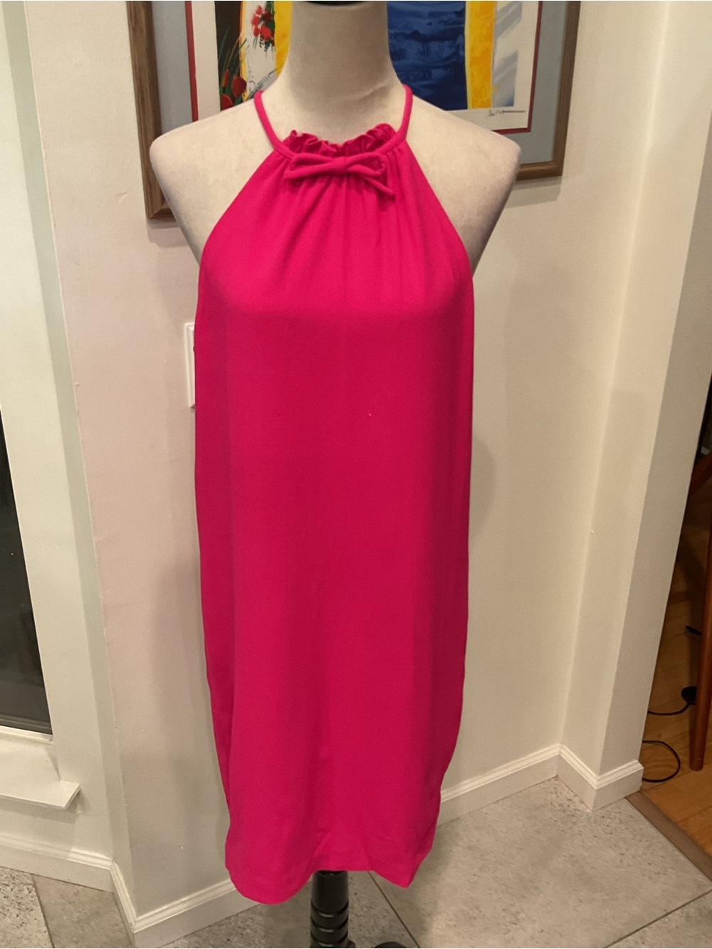 Trina Turk Hot Pink Katie Halter Shift Dress